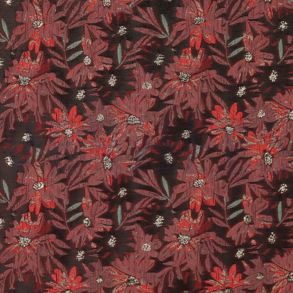 JACQUARD FLOWERS BORDEAUX (hover)