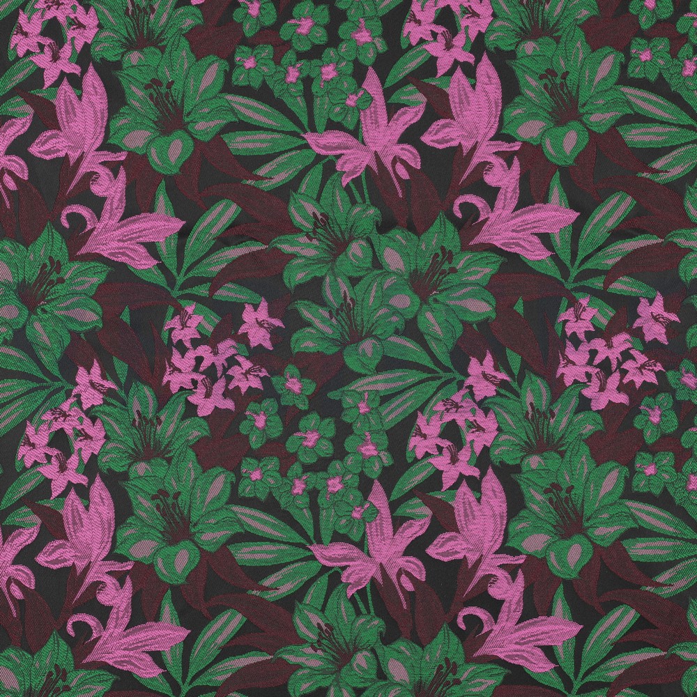 JACQUARD FLOWERS DARK GREEN