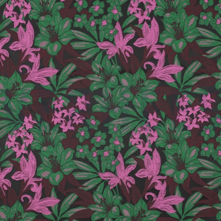 JACQUARD BLUMEN DUNKELGRÜN (hover)