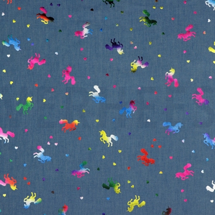 JEANS FOIL UNICORNS BLEACHED (hover)