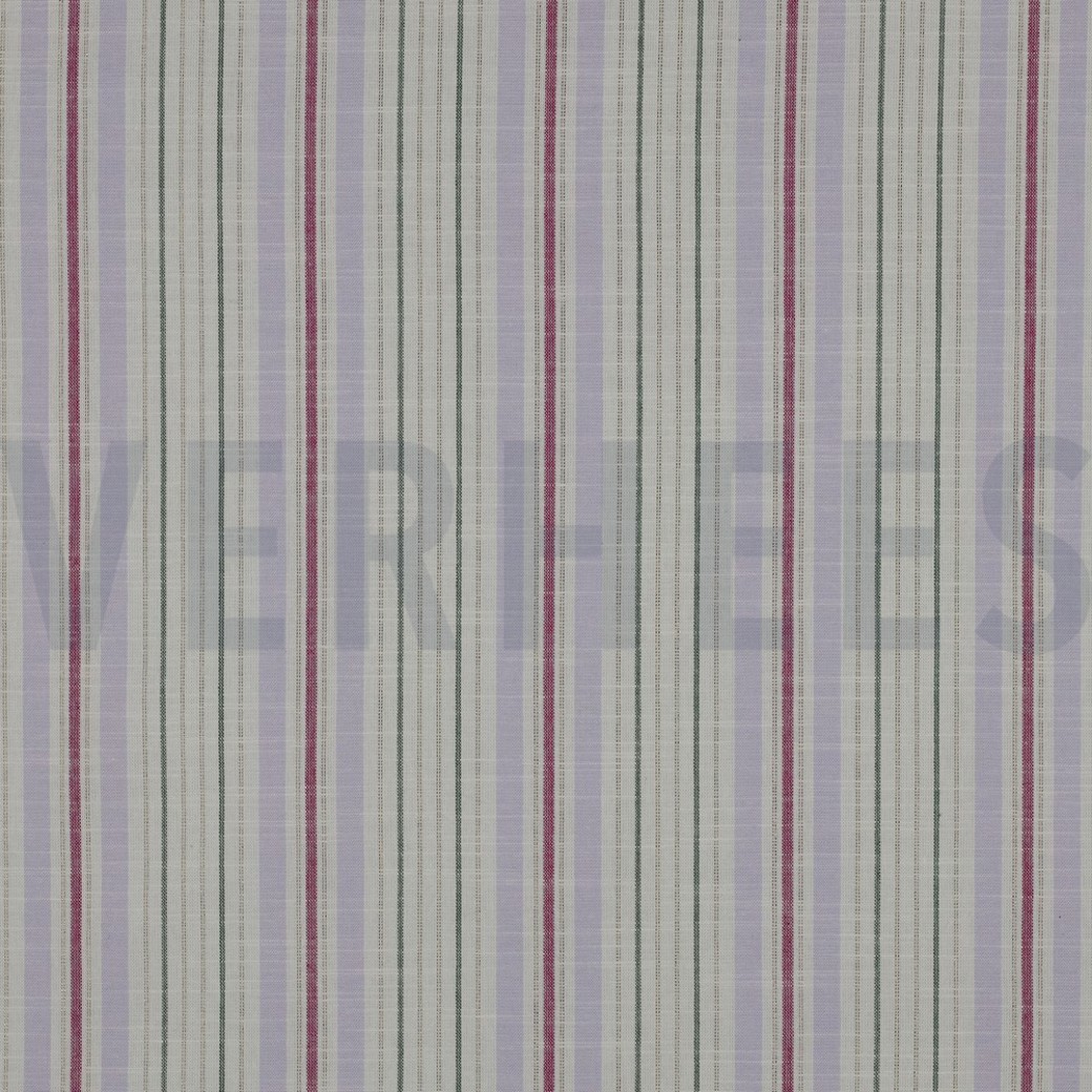 COTTON YARN DYED STRIPES LUREX LILAC