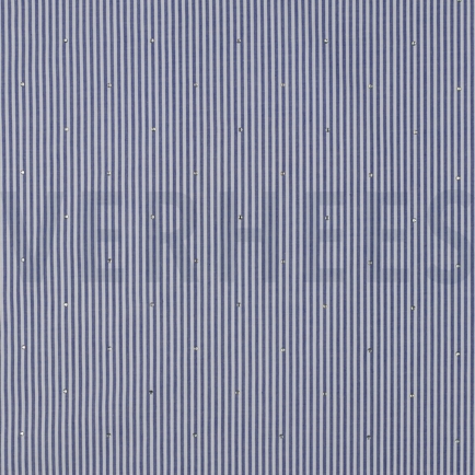 COTTON YARN DYED STRIPES WITH STUDS BLUE (hover)