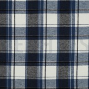 COTTON YARN DYED BRUSHED CHECKS NAVY (thumbnail)
