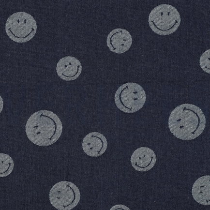 DENIM JACQUARD SMILEYS INDIGO (hover)