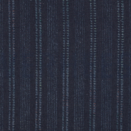 DENIM JACQUARD FRAYED STRIPES INDIGO (hover)