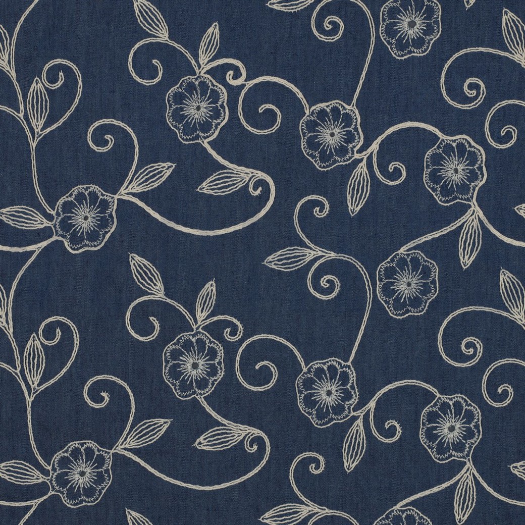 DENIM EMBROIDERY FLOWERS JEANS
