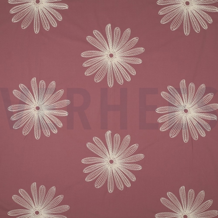 COTTON EMBROIDERY FLOWERS MAUVE (hover)