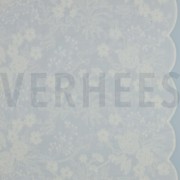 COTTON VOILE EMBROIDERY FLOWERS TWO-SIDED SCALLOP WHITE (thumbnail)