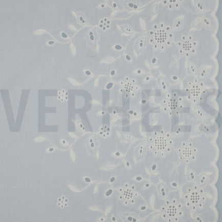 COTTON VOILE ONE-SIDE BORDER ONE-SIDE SCALLOP WHITE (hover)