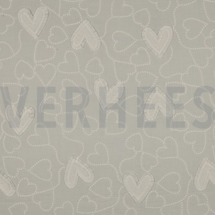 COTTON VOILE HEARTS ECRU (hover)