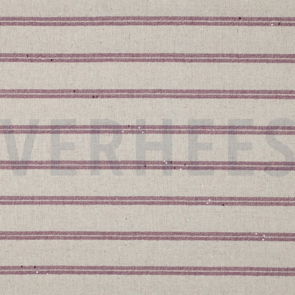 LINEN STRIPES LUREX SEQUINS DARK BLUSH (hover)