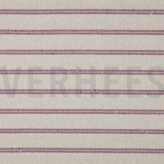 LINEN STRIPES LUREX SEQUINS DARK BLUSH #7