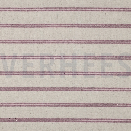 LINEN STRIPES LUREX SEQUINS DARK BLUSH (hover)