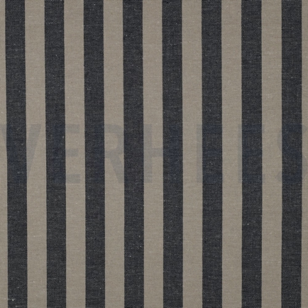 LINEN VISCOSE YARN DYED STRIPES NAVY (hover)
