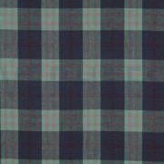 LINEN VISCOSE YARN DYED CHECKS GREEN (thumbnail)