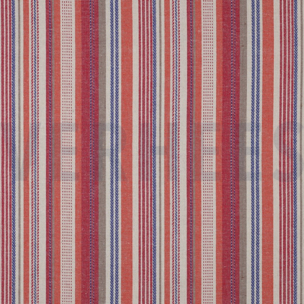 LINEN VISCOSE  YARN DYED STRIPES MULTICOLOUR