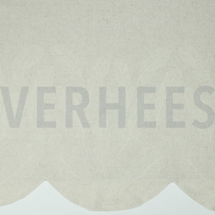 LINEN VISCOSE ONE-SIDE BORDER NATURAL (hover)