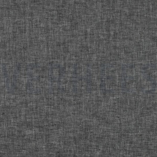 LINEN COTTON HERRINGBONE BLACK #7
