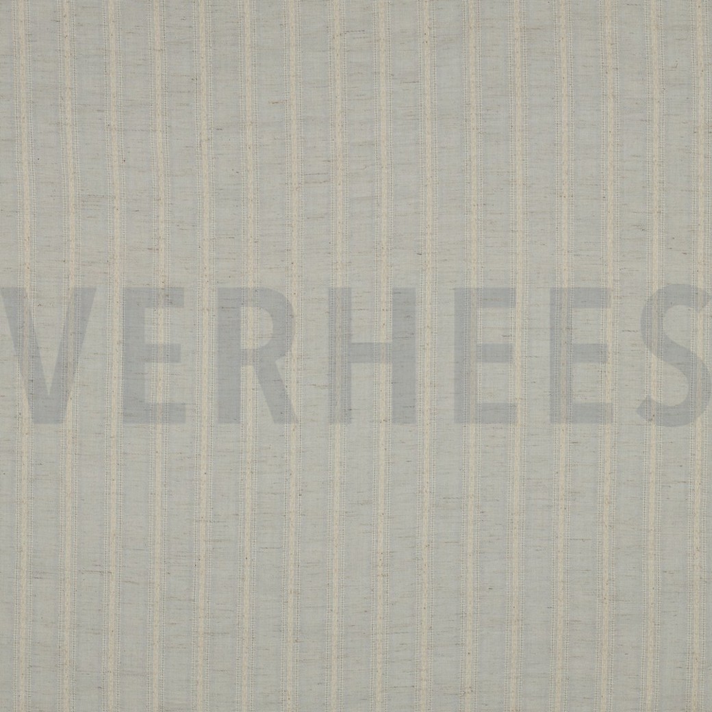 LINEN COTTON JACQUARD STRIPES BEIGE