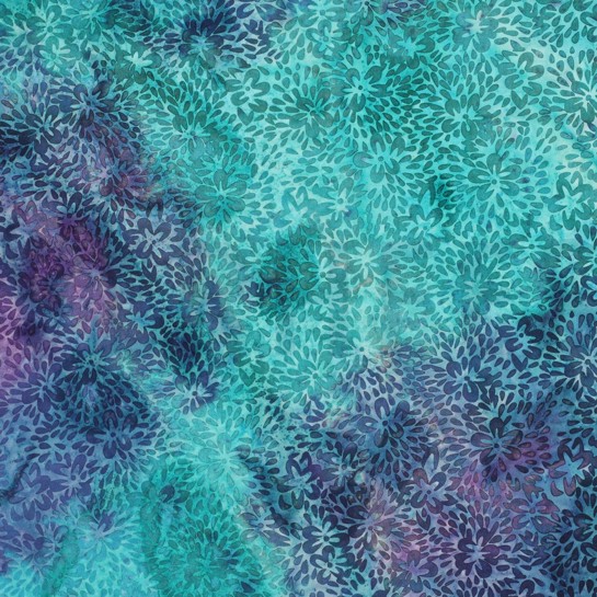HANDCRAFTED BATIK VISCOSE TURQUOISE #7