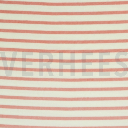 NICKY VELOURS YARN DYED STRIPES ECRU / ROSE (hover)