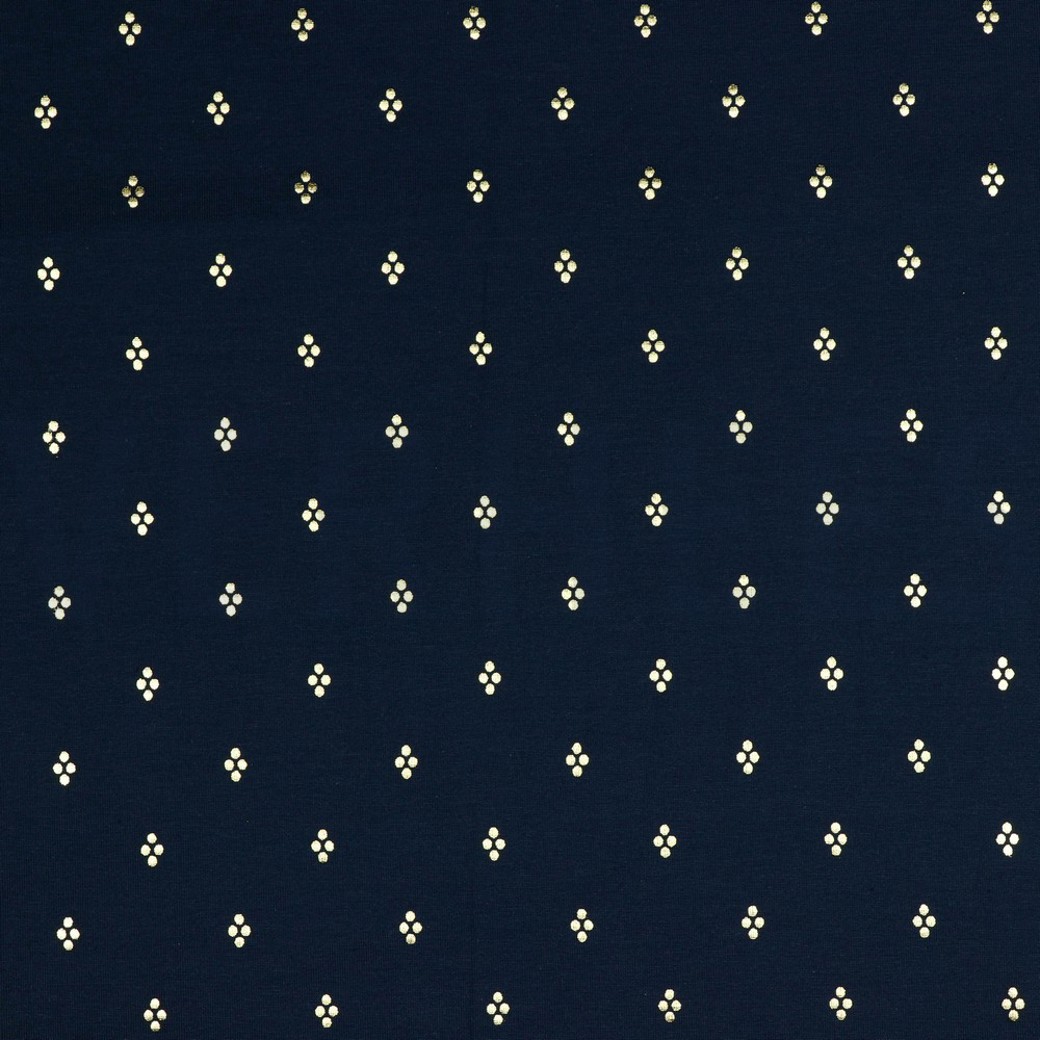 JERSEY FOIL DOTS NAVY