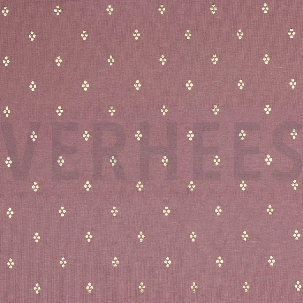 JERSEY FOIL DOTS MAUVE