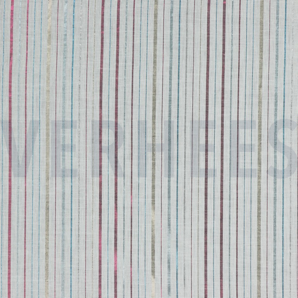 COTTON LUREX STRIPE WHITE