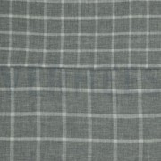 DOUBLE GAUZE MELANGE DOUBLE SIDED CHECK LIGHT GREY MELANGE (thumbnail)