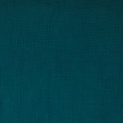 DOUBLE GAUZE GOTS DARK CYAN (thumbnail)