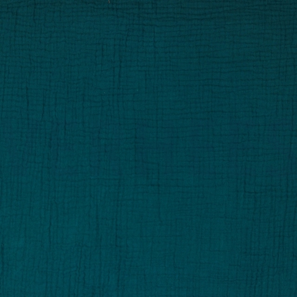 DOUBLE GAUZE GOTS DARK CYAN (hover)