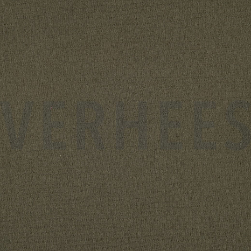 DOUBLE GAUZE GOTS DARK MOSS GREEN