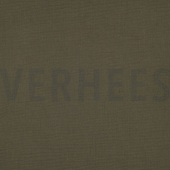 DOUBLE GAUZE GOTS DARK MOSS GREEN #7
