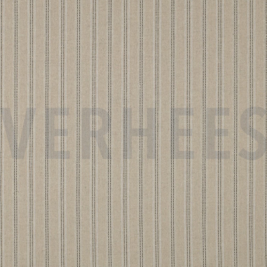 LINEN VISCOSE LUREX STRIPES ECRU