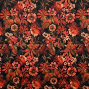 STEPPED VELVET DIGITAL FLOWERS FLAME ORANGE (thumbnail)