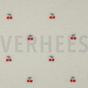 TEDDY EMBROIDERY CHERRIES ECRU (thumbnail)
