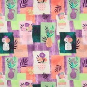 CANVAS DIGITAL TOSSED VASES NERIDA HANSEN PASTEL PINK (thumbnail)
