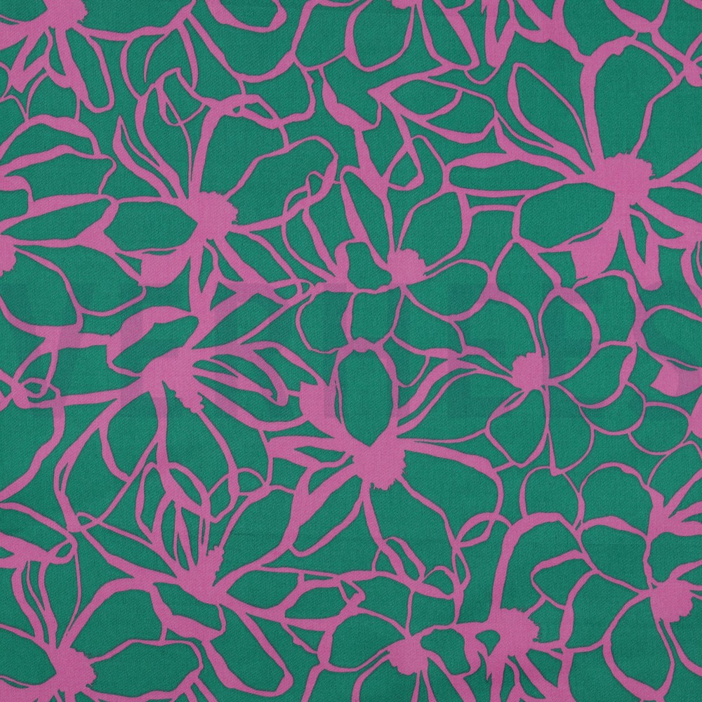 COTTON SATIN MAGNOLIA NERIDA HANSEN DARK GREEN (hover)