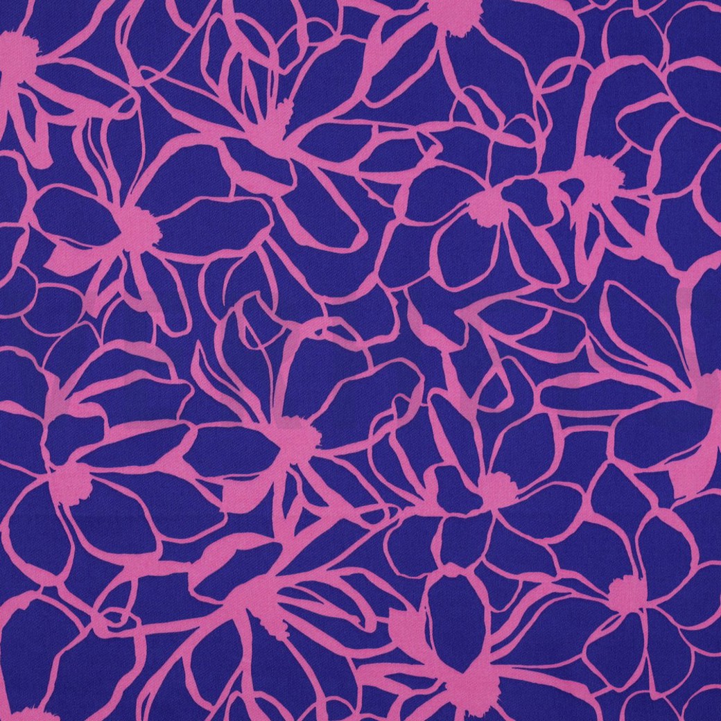COTTON SATIN MAGNOLIA NERIDA HANSEN ROYAL BLUE