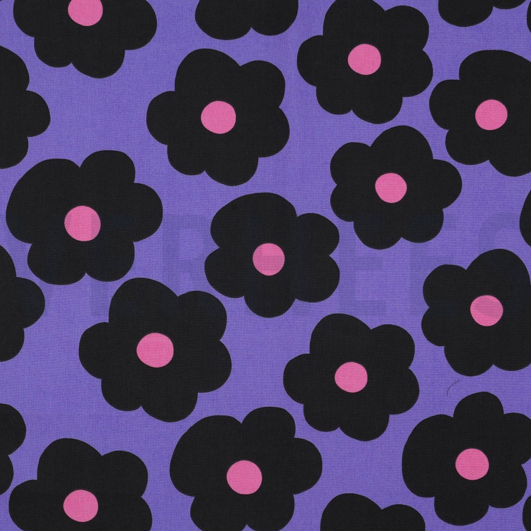 FINE POPLIN BIG FLOWER NERIDA HANSEN PURPLE