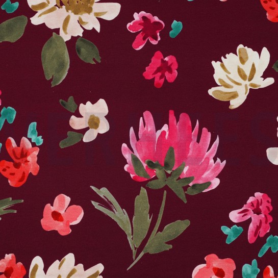 FRENCH TERRY DIGITAL COLETTE NERIDA HANSEN PLUM #7