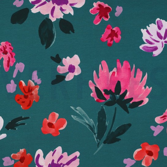 FRENCH TERRY DIGITAL COLETTE NERIDA HANSEN PETROL #7