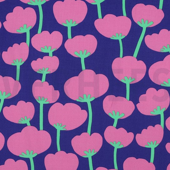 LENZING™ ECOVERO™ MOHNBLUMEN NERIDA HANSEN KÖNIGSBLAU #7