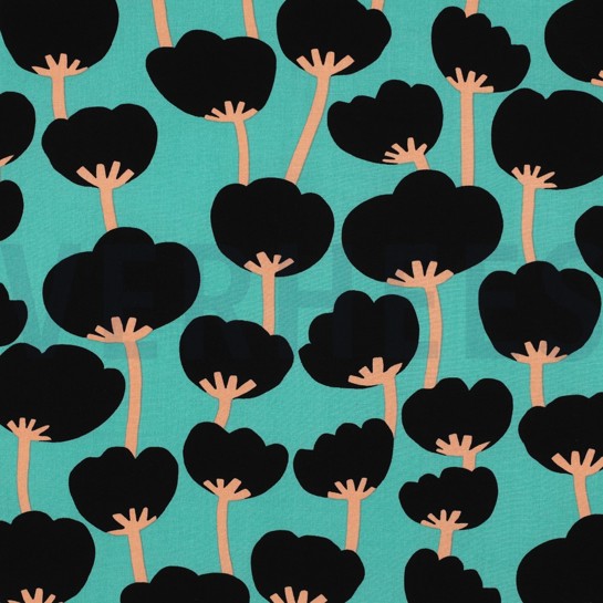 LENZING™ ECOVERO™ MOHNBLUMEN NERIDA HANSEN MEERBLAU #7