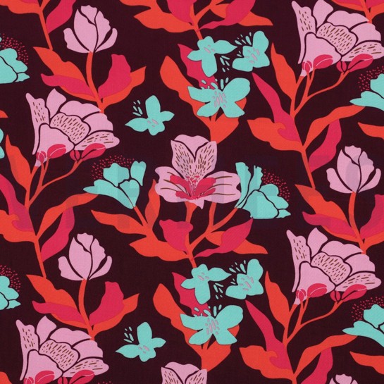 LENZING™ ECOVERO™ AMIRA FLORAL NERIDA HANSEN PFLAUME #7