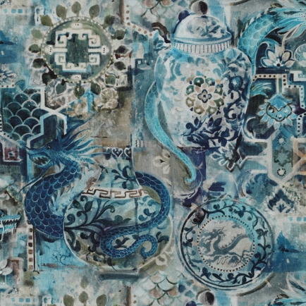 CANVAS DIGITAL ORIENTALISCH PETROL (hover)