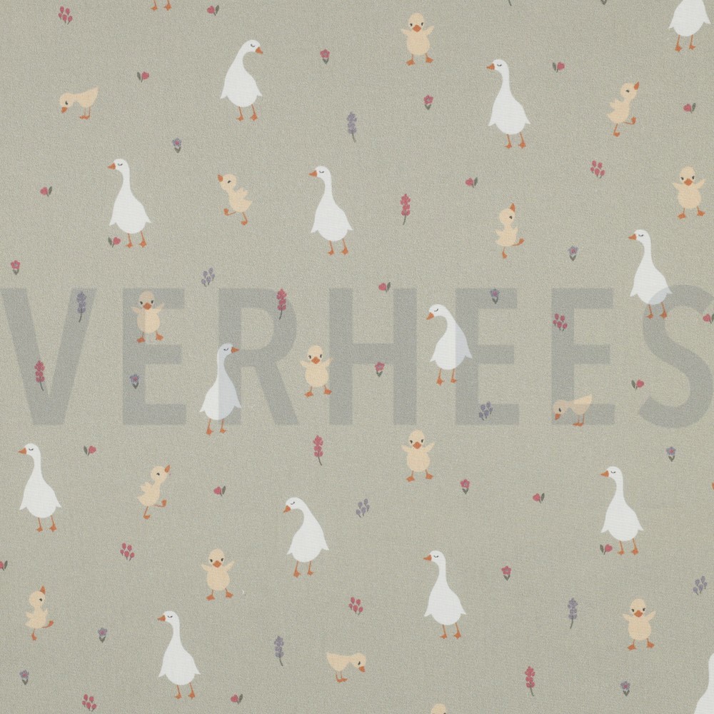FINE POPLIN GOTS LITTLE GOOSE SAGE (hover)