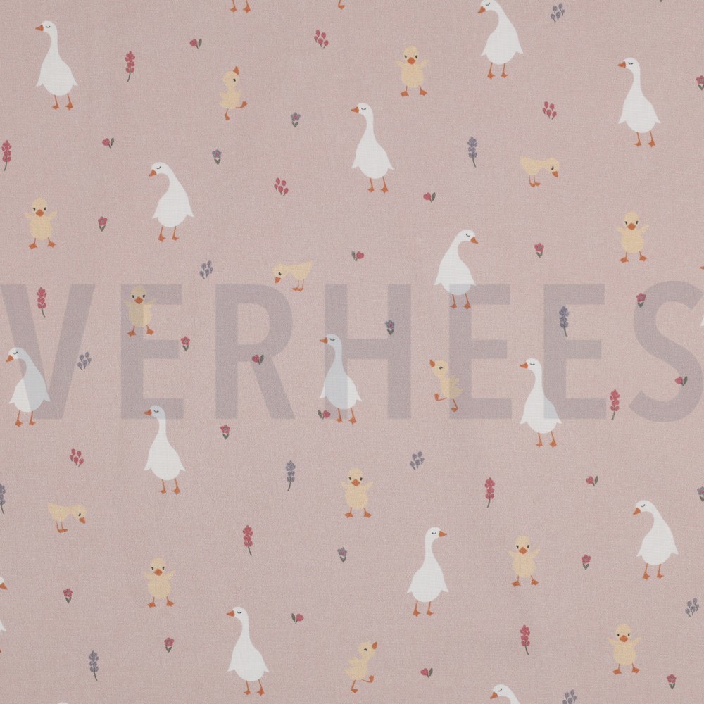 FINE POPLIN GOTS LITTLE GOOSE LIGHT PINK