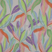 COTTON SATIN DIGITAL LEAVES ECRU (thumbnail)