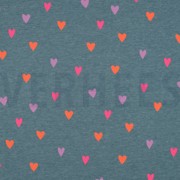JERSEY MELANGE NEON HEARTS SMOKE BLUE MELANGE (thumbnail)